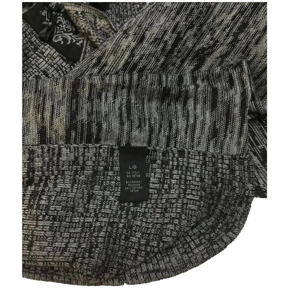 New Buffalo By David Bitton Waterfall Drape Open Sleeveless Cardigan L - Picture 9 of 9